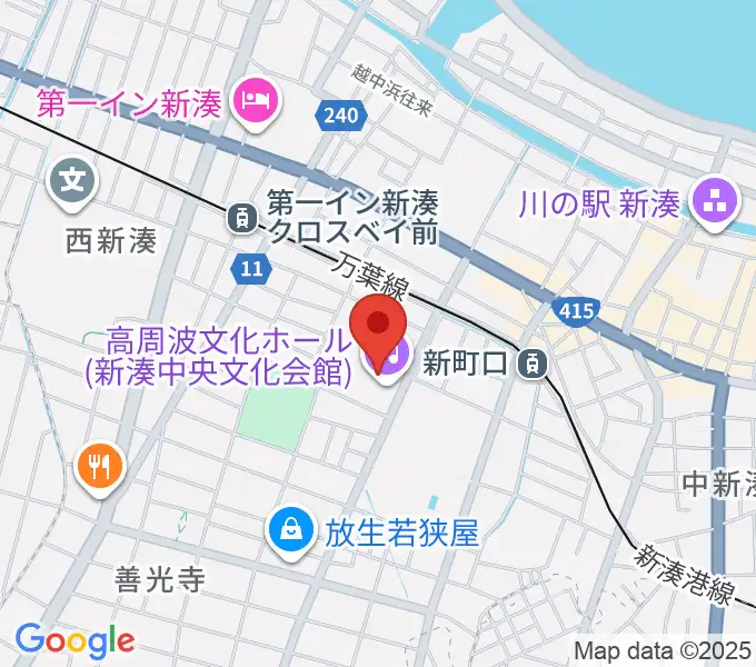 高周波文化ホールの地図