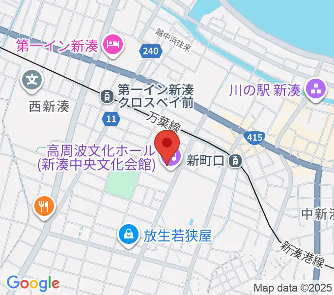 高周波文化ホールの地図