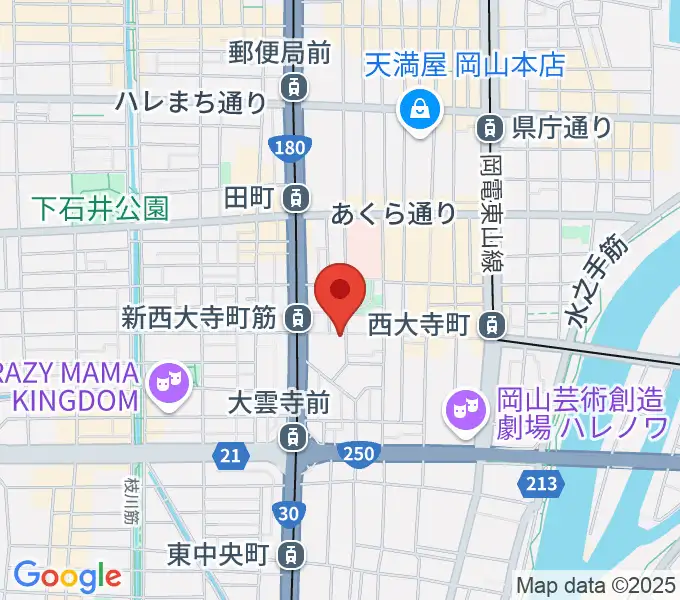 岡山セカンド・シンプソン表町本店の地図