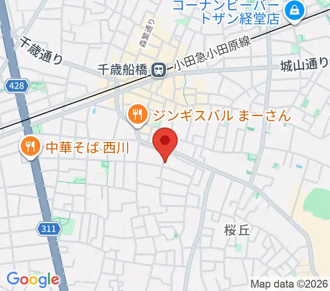 武田ゆりヴァイオリン教室の地図