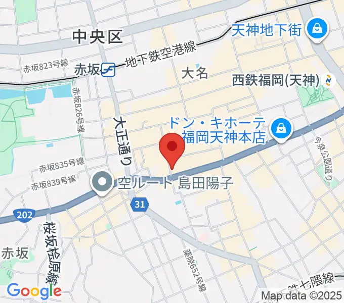 ボーカルレッスンミュウ天神校の地図