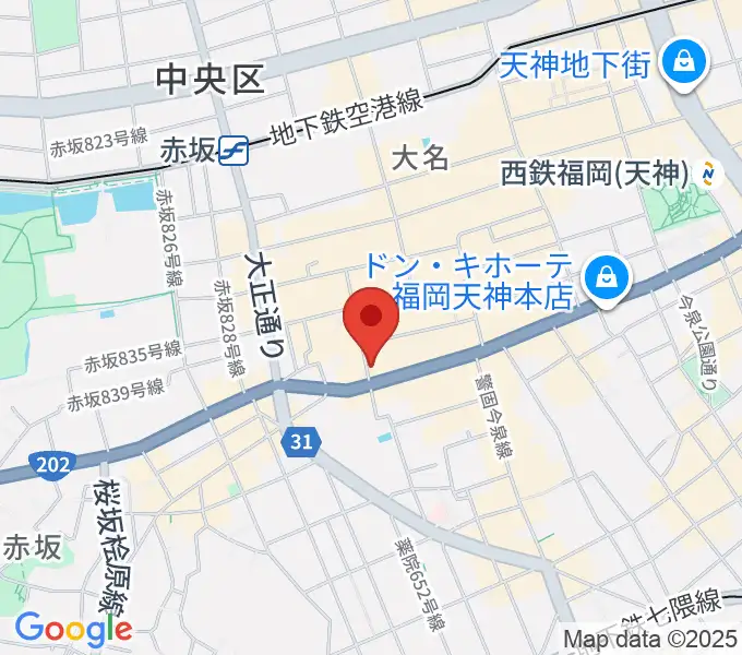 ボーカルレッスンミュウ天神校の地図