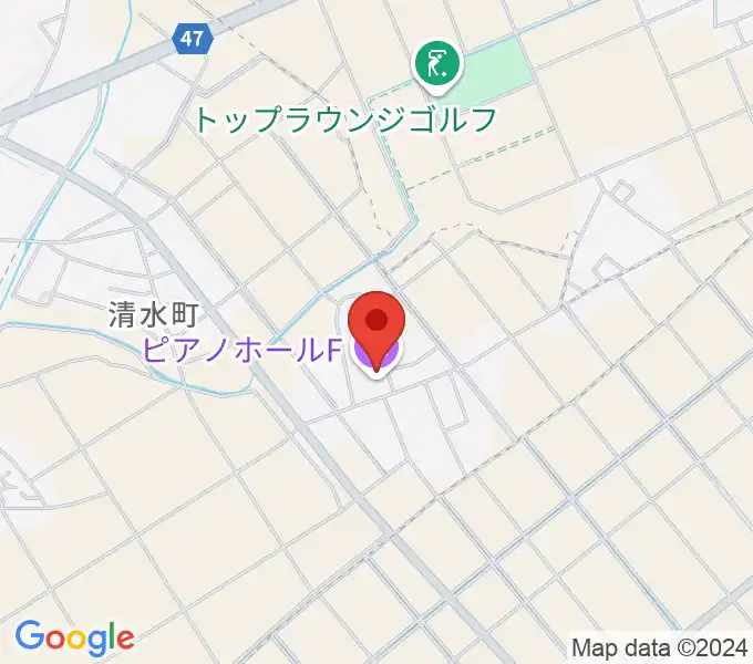 ピアノホールFの地図