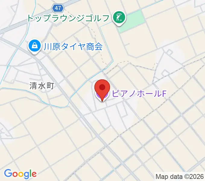 ピアノホールFの地図