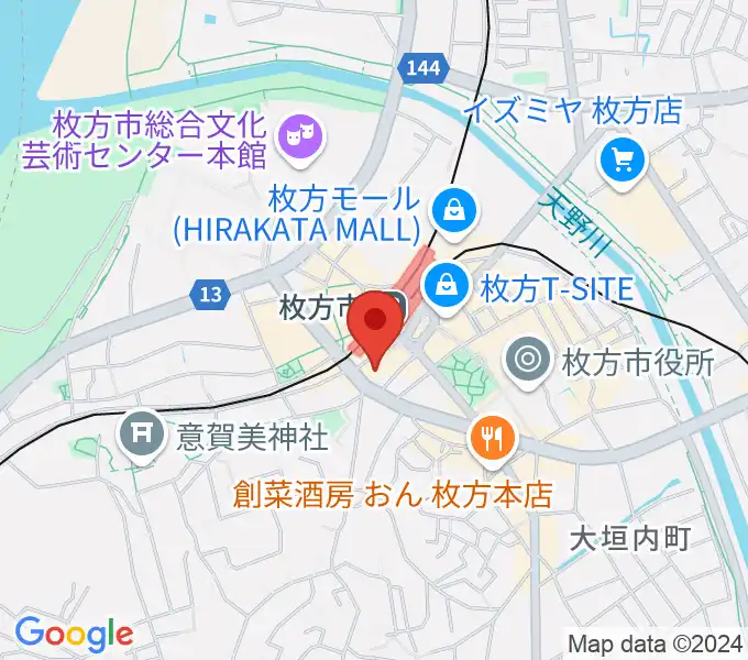 大東楽器ミューズデュオの地図