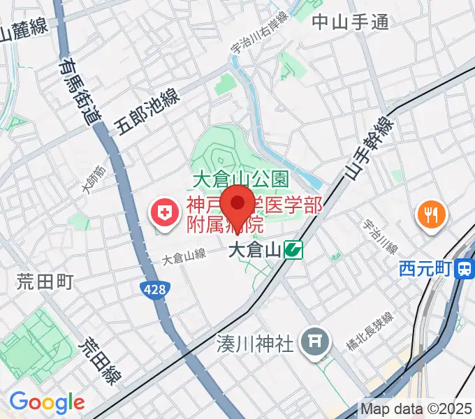 神戸ラピスホールの地図