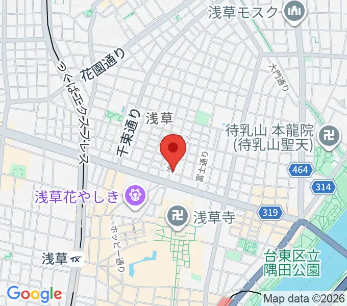 ネイキッドギターワークスの地図