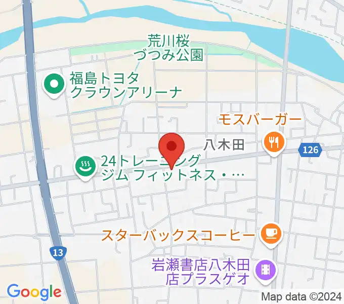 ピアノハウス福島の地図