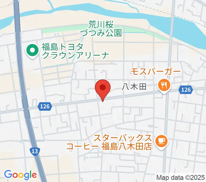 ピアノハウス福島の地図
