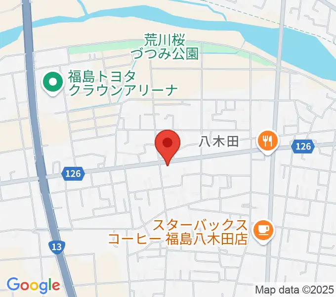 ピアノハウス福島の地図