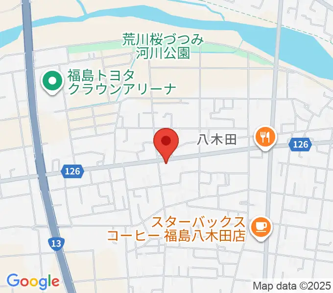 ピアノハウス福島の地図