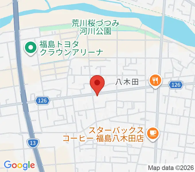 ピアノハウス福島の地図