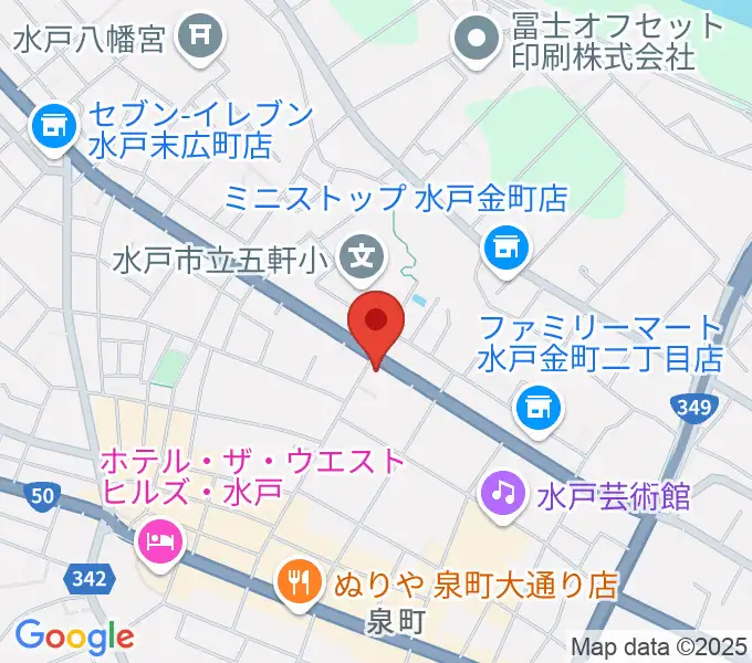 水戸奏楽堂の地図