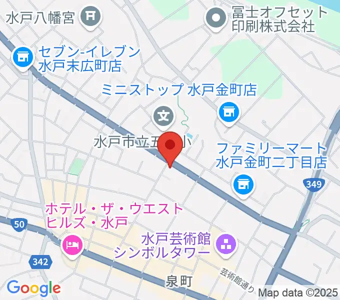 水戸奏楽堂の地図