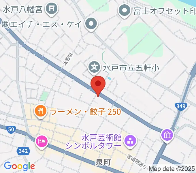 水戸奏楽堂の地図