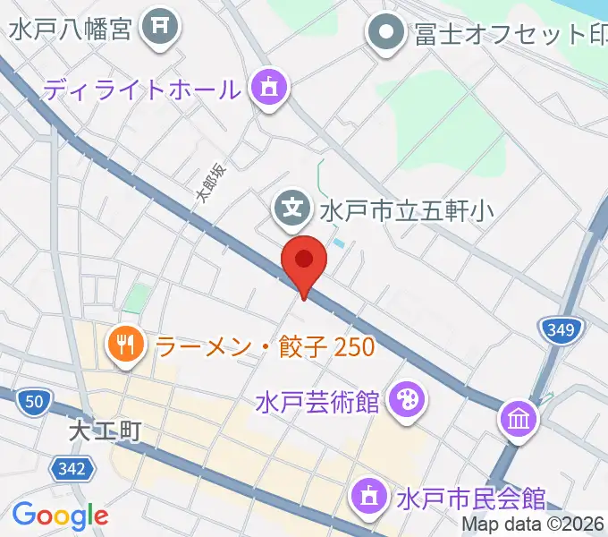 水戸奏楽堂の地図