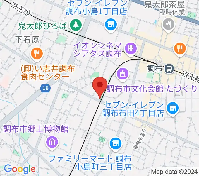 調布GINZの地図