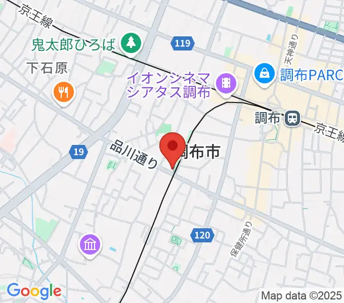 調布GINZの地図