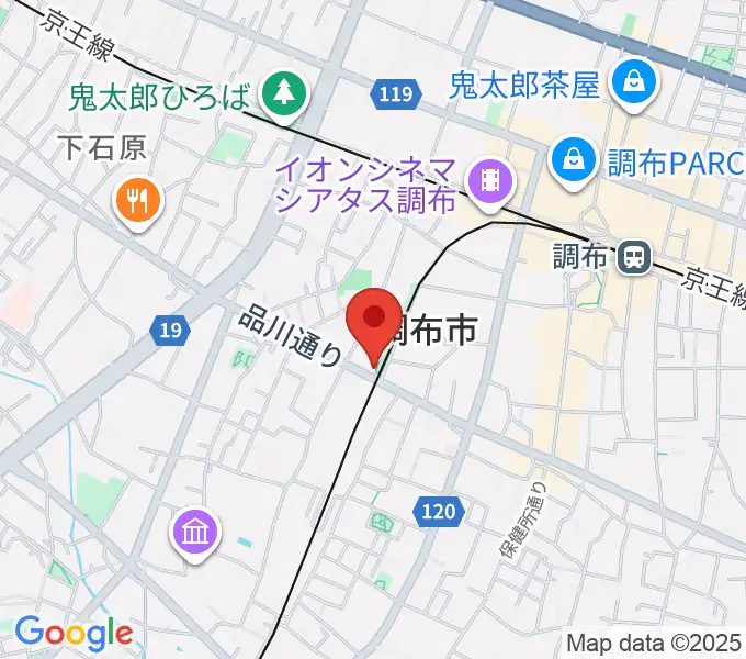 調布GINZの地図