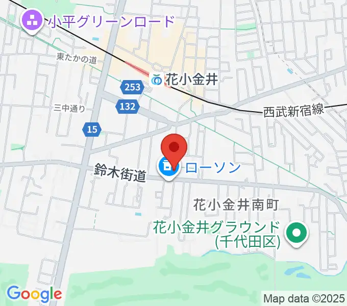 小平ギター&ピアノ教室 花小金井校の地図