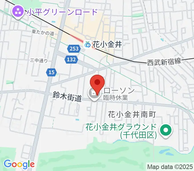 小平ギター＆ピアノ教室 花小金井校の地図