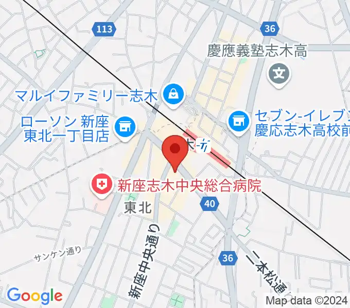 森音楽教室ボーカルコースの地図