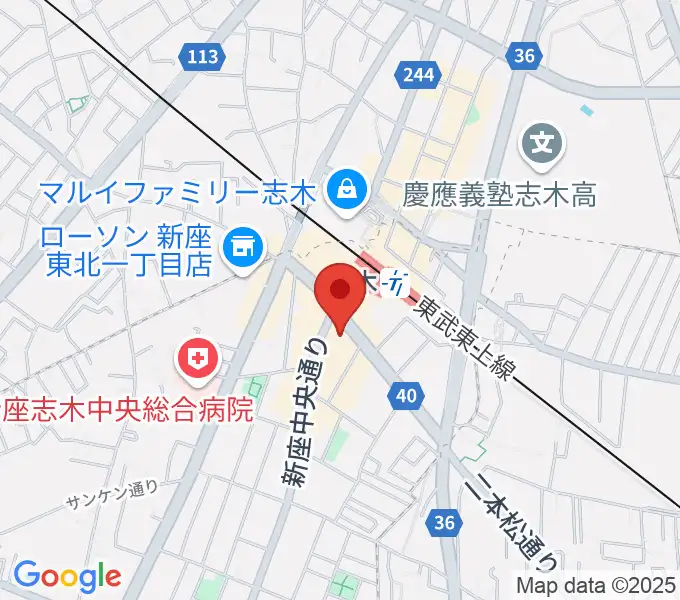 森音楽教室ボーカルコースの地図
