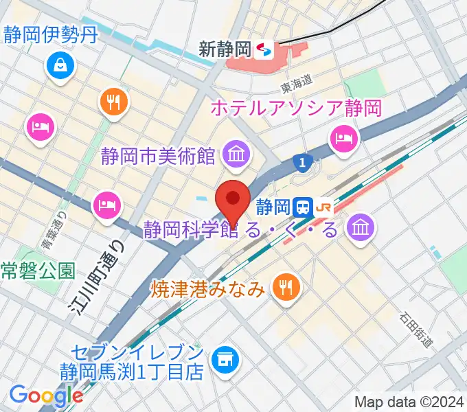 静岡音楽館AOIの地図