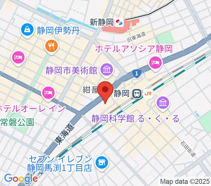静岡音楽館AOIの地図