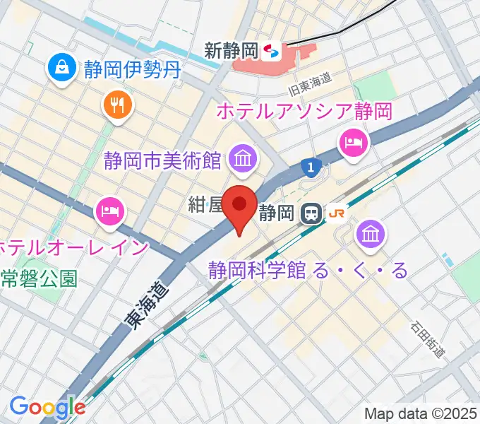 静岡音楽館AOIの地図