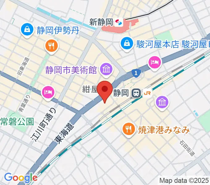 静岡音楽館AOIの地図