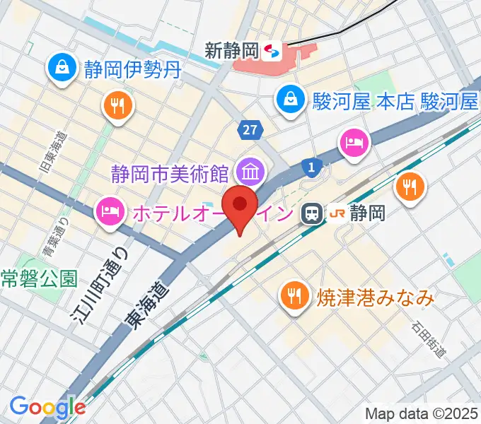 静岡音楽館AOIの地図