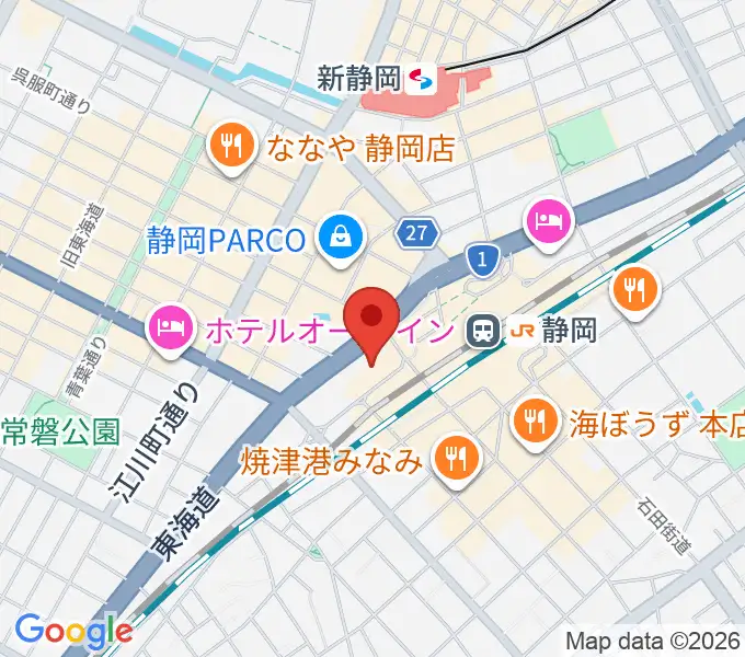 静岡音楽館AOIの地図