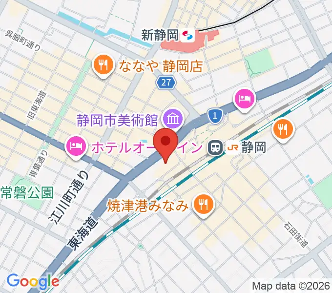 静岡音楽館AOIの地図