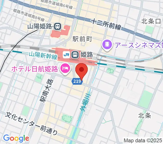 スガナミミュージックサロン姫路の地図