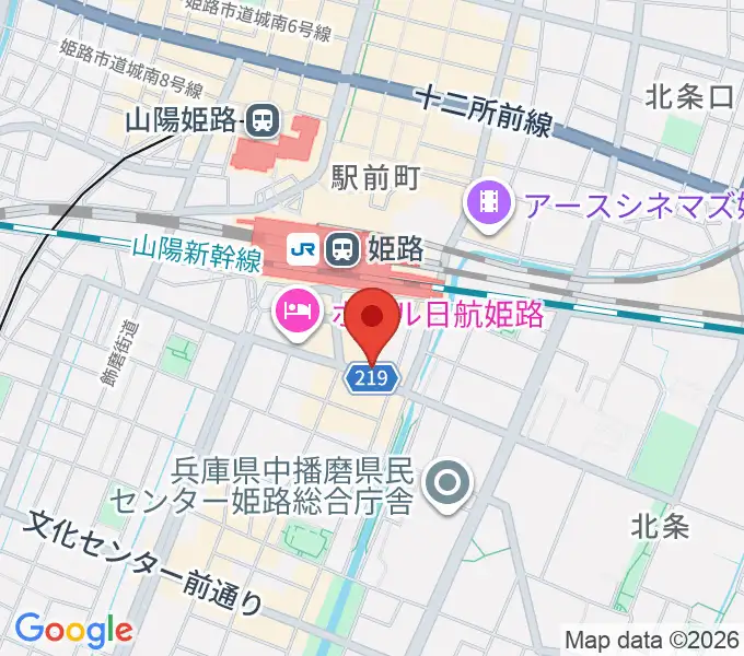 スガナミミュージックサロン姫路の地図
