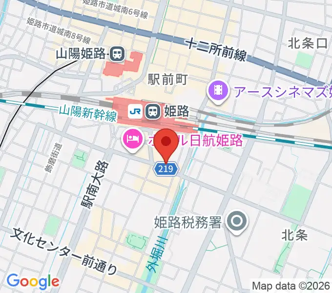 スガナミミュージックサロン姫路の地図