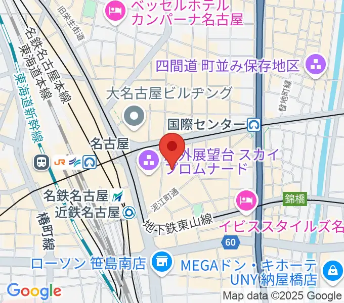 ウインクあいちの地図