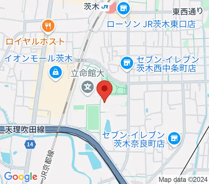 立命館いばらきフューチャープラザの地図