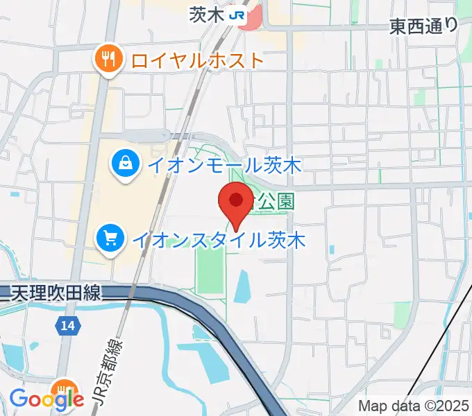 立命館いばらきフューチャープラザの地図