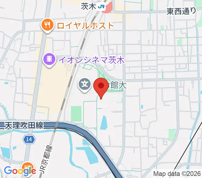 立命館いばらきフューチャープラザの地図