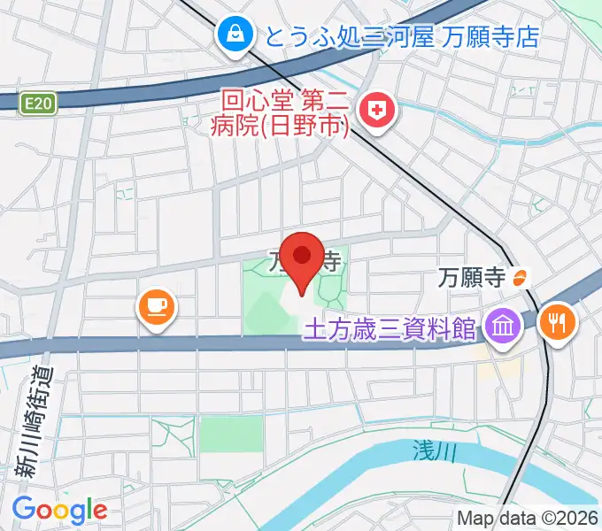 安養寺本堂・客殿地下ホールの地図