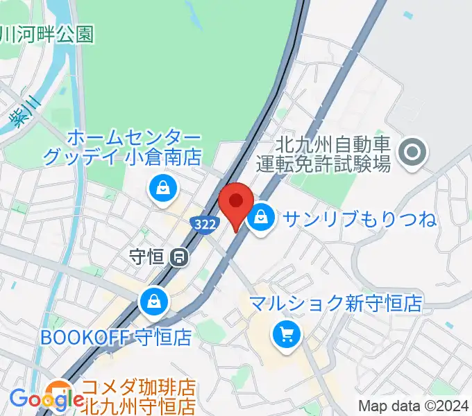 守恒みらいホールの地図