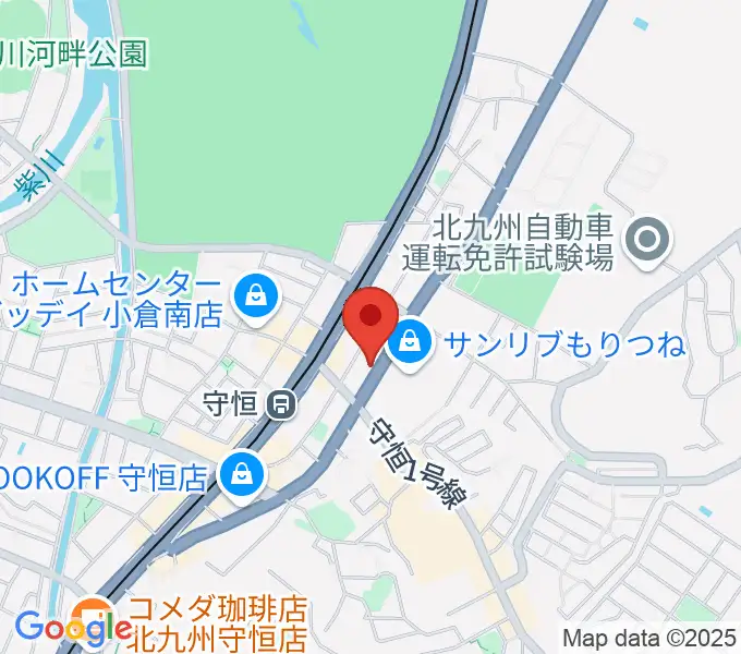 守恒みらいホールの地図