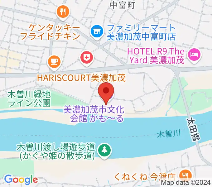 かも〜る 美濃加茂市文化会館の地図