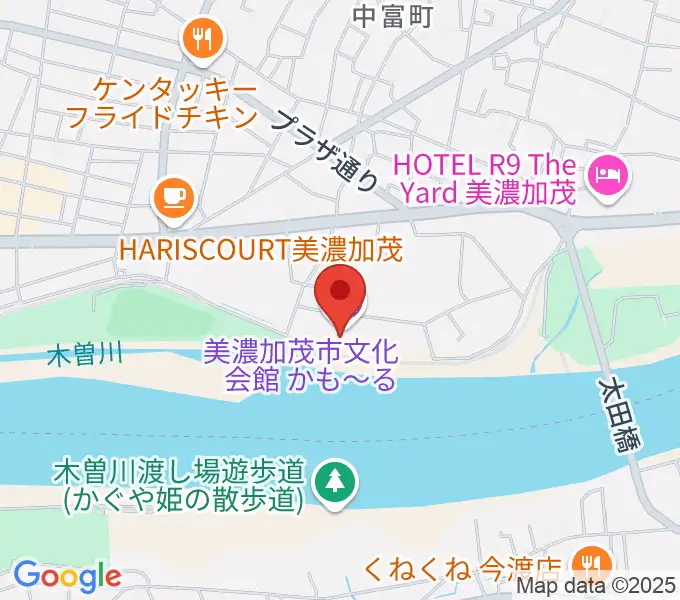 かも〜る 美濃加茂市文化会館の地図