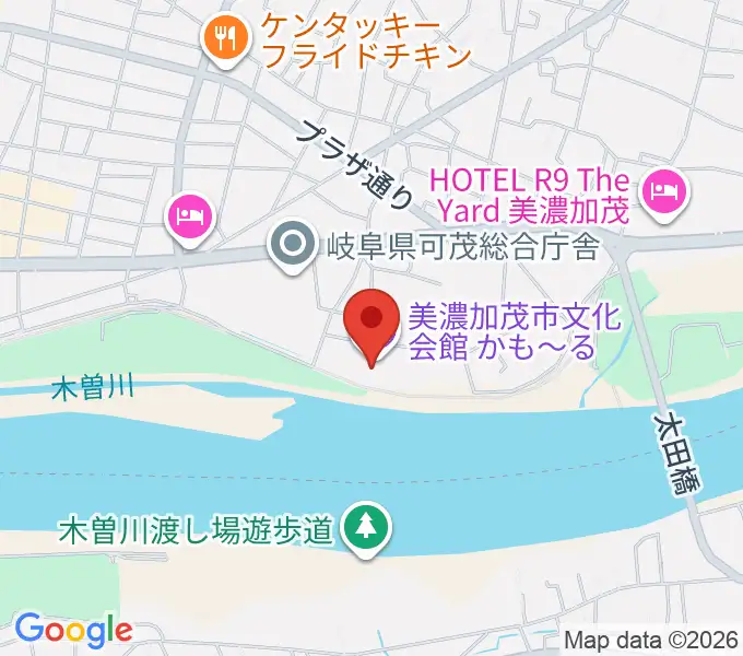かも〜る 美濃加茂市文化会館の地図