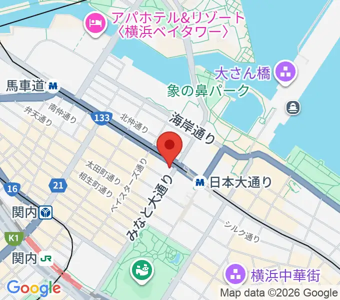 横浜市開港記念会館の地図