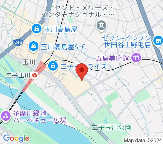 イッツコムスタジオ＆ホール二子玉川ライズの地図