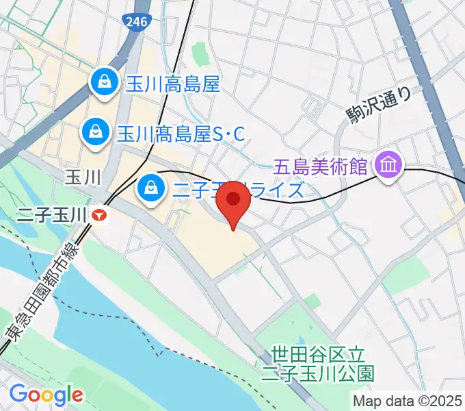 イッツコムスタジオ＆ホール二子玉川ライズの地図